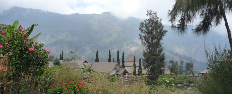 Mont Bromo en Indonésie, lors de l'accueil par le club de Malang le 6 octobre 2011.